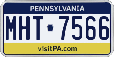 PA license plate MHT7566