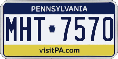 PA license plate MHT7570