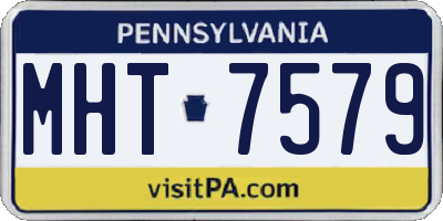 PA license plate MHT7579