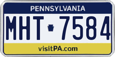 PA license plate MHT7584