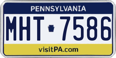 PA license plate MHT7586