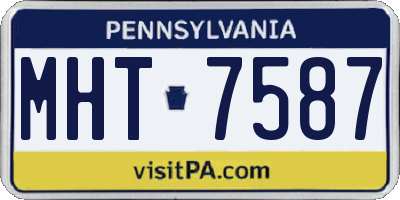 PA license plate MHT7587