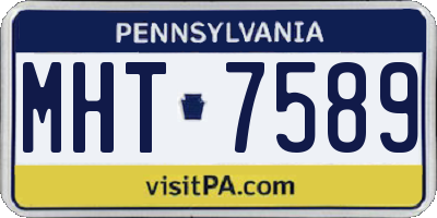 PA license plate MHT7589
