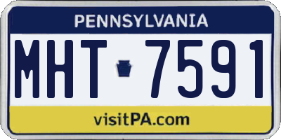 PA license plate MHT7591