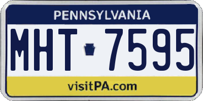 PA license plate MHT7595