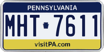 PA license plate MHT7611