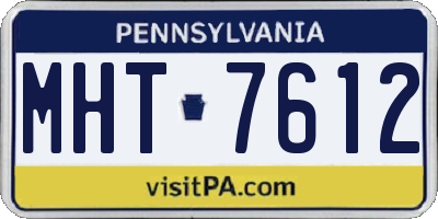 PA license plate MHT7612