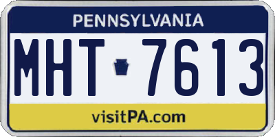 PA license plate MHT7613