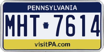 PA license plate MHT7614