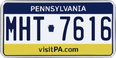 PA license plate MHT7616