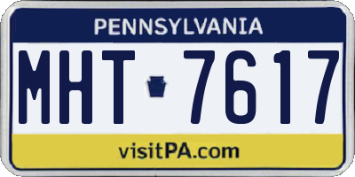 PA license plate MHT7617