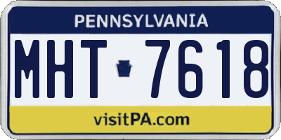 PA license plate MHT7618