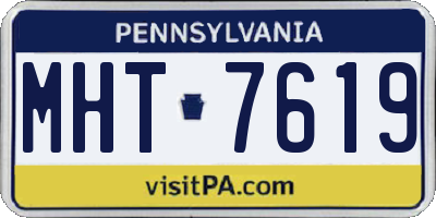 PA license plate MHT7619