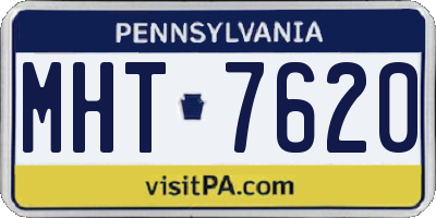 PA license plate MHT7620