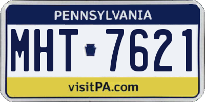 PA license plate MHT7621