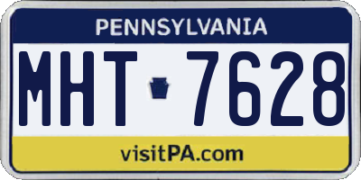 PA license plate MHT7628