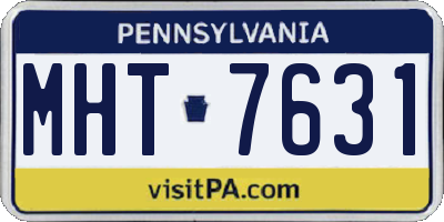 PA license plate MHT7631
