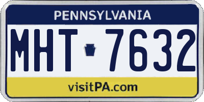 PA license plate MHT7632