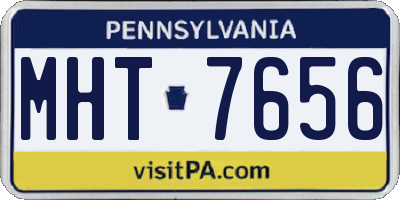 PA license plate MHT7656