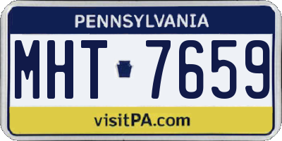 PA license plate MHT7659