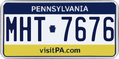PA license plate MHT7676