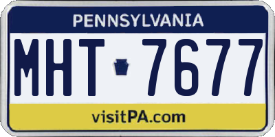 PA license plate MHT7677