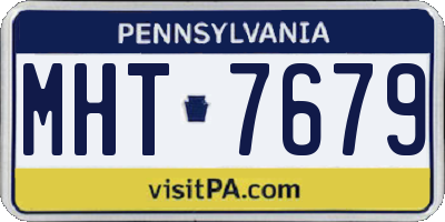 PA license plate MHT7679