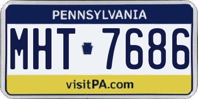 PA license plate MHT7686