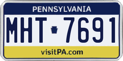 PA license plate MHT7691