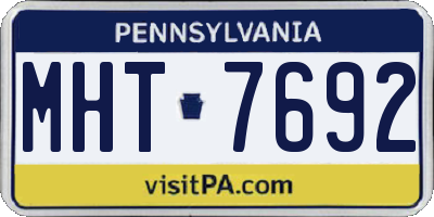 PA license plate MHT7692