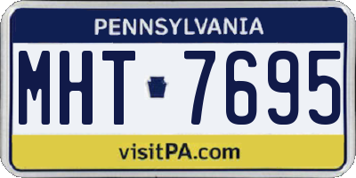 PA license plate MHT7695