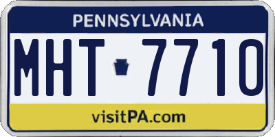 PA license plate MHT7710