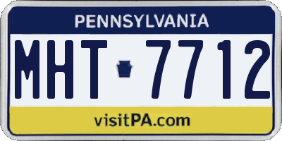 PA license plate MHT7712
