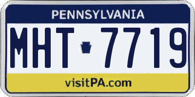 PA license plate MHT7719