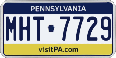 PA license plate MHT7729