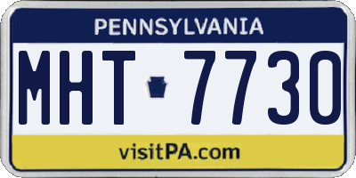 PA license plate MHT7730