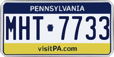 PA license plate MHT7733