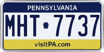 PA license plate MHT7737