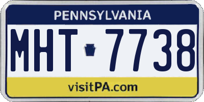 PA license plate MHT7738