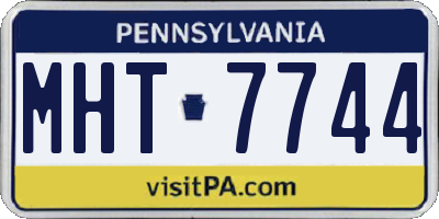 PA license plate MHT7744