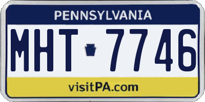 PA license plate MHT7746