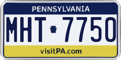 PA license plate MHT7750