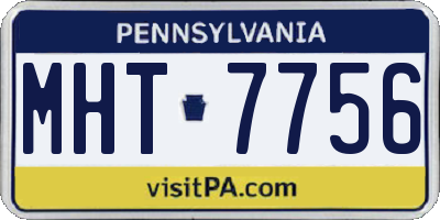PA license plate MHT7756