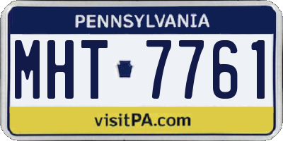 PA license plate MHT7761