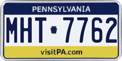 PA license plate MHT7762