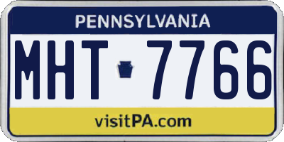 PA license plate MHT7766