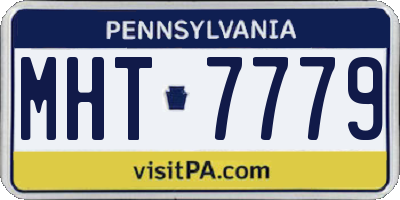 PA license plate MHT7779