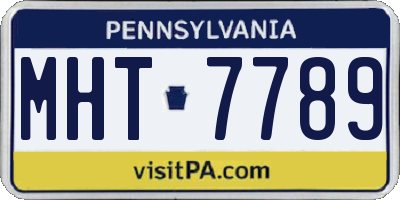 PA license plate MHT7789