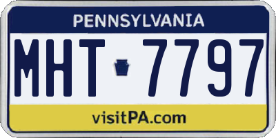 PA license plate MHT7797