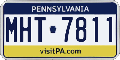 PA license plate MHT7811
